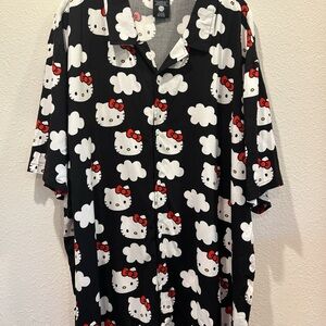 Men’s Hello Kitty Black and White Graphic Shirt size 3XL